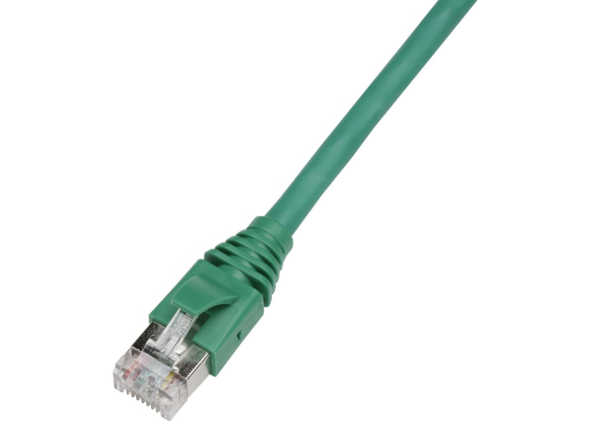 Unipatch 4P S/UTP 1:1 RJ45 AMP 0.5m - Cat.5e câble/capot TLP sans-hal vert