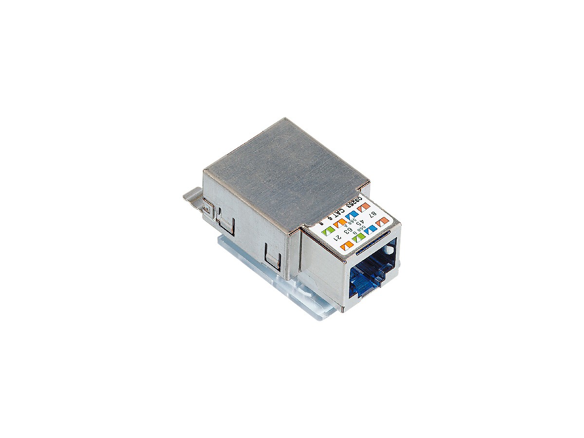 R&Mfreenet Module de raccordem. 1xRJ45/s - Cat.6, blindé, emballé par pce