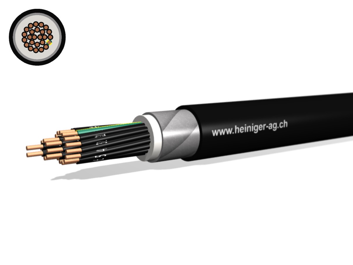 NN-CLN FE0D Dca 25x2.50 LPE nr - san-hal armé 90°C 0.6/1kV