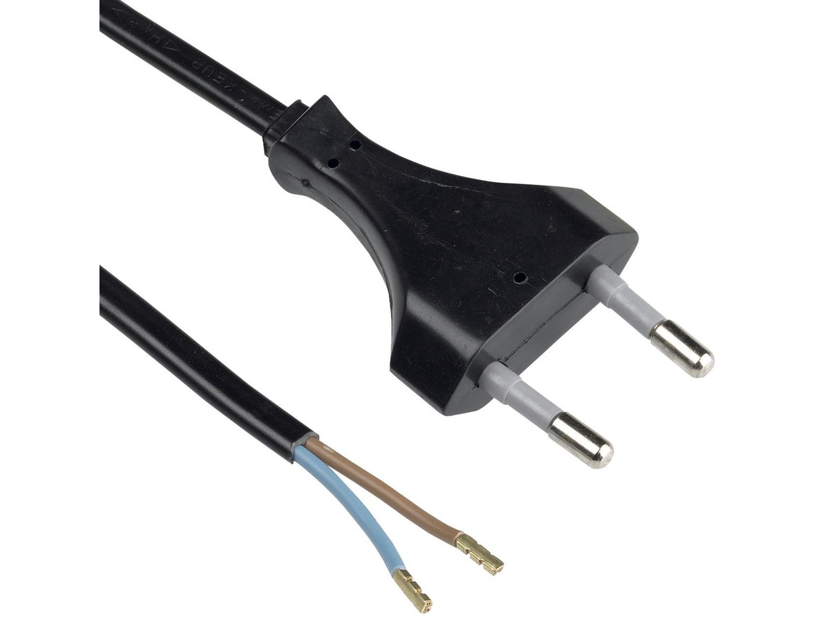 NL Tdlf 2x0.75 sw 2m 26/30/Kli - Netzzuleitung