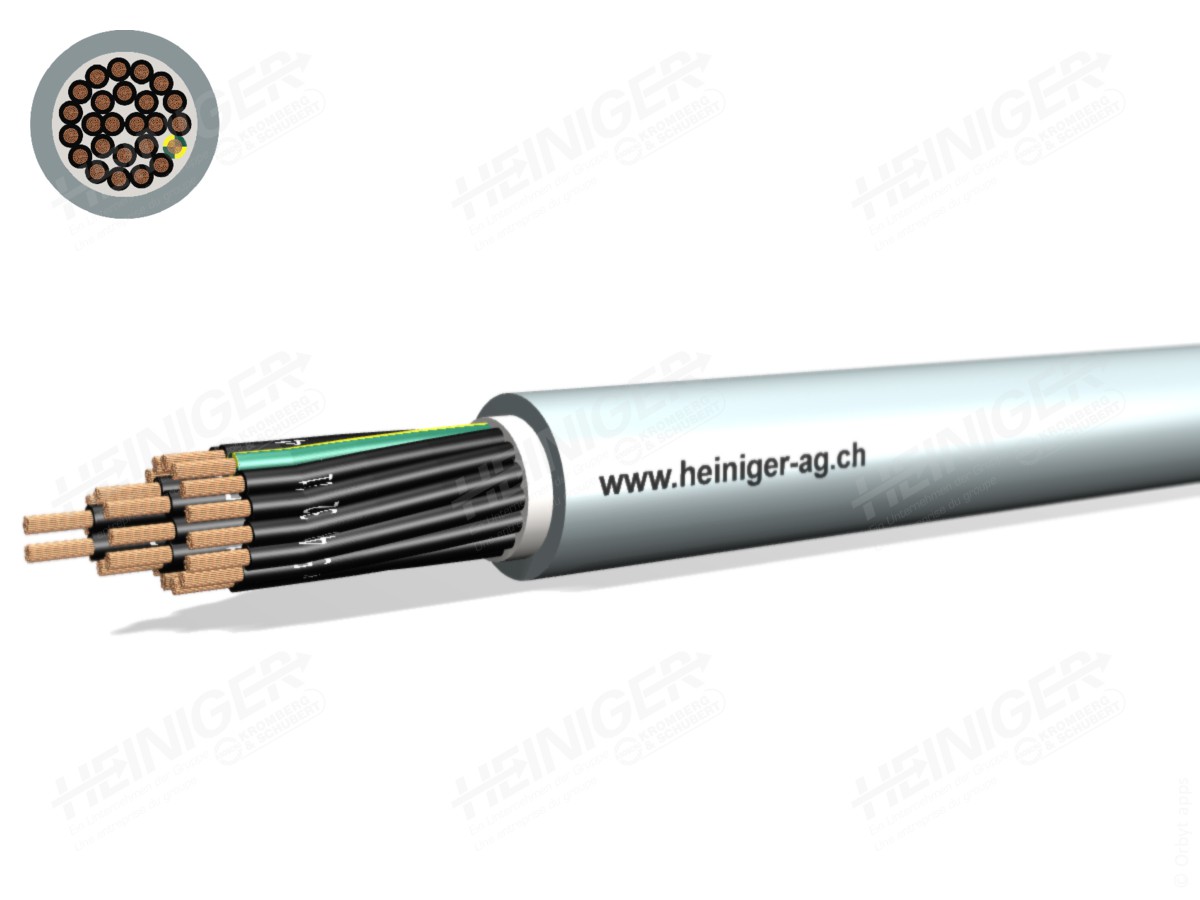 Câble PVC-PUR 25x1.50 JZ num gr - 300/500V