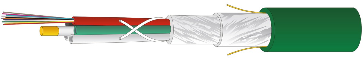 FO Universal wbGGFR 4x12E9/125 - Innen/Aussenkabel 11.4mm, 6000N, Eca