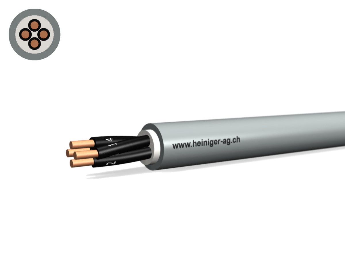 Câble TT Eca 4x1.50 NK (4L num) PVC gr - Câble d'installat. basse tension 0.6/1kV