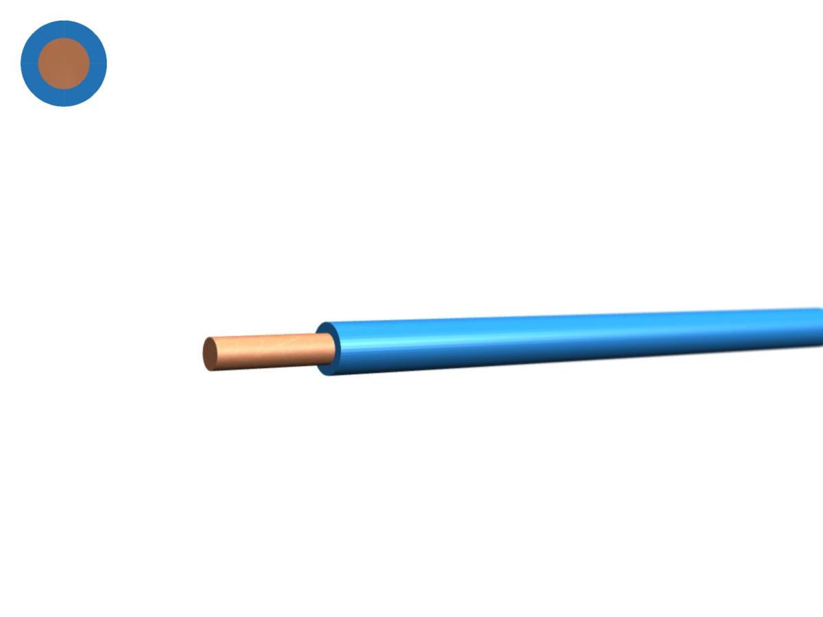 Fil de sonnerie Eca 0.8 bleu foncé - RAL5010 300/500V