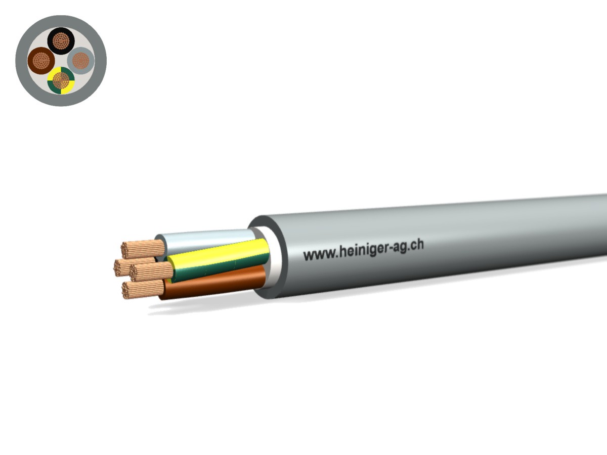 Câble commande Cca-flex 4x2.50 JB gr - LiHH san-hal 0.6/1kV EN 50399