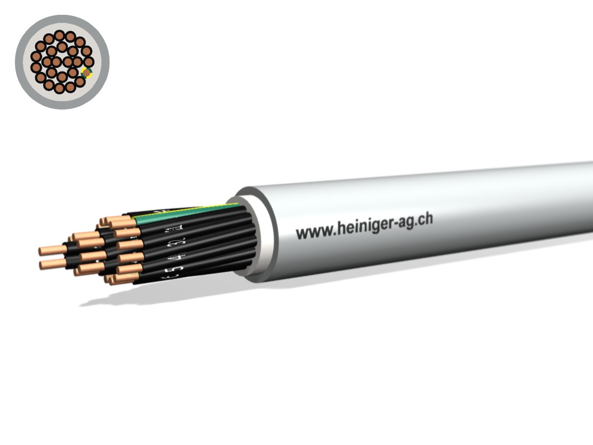 FE0D Kabel Dca hal-frei 25x2.50 LPE - flammwidrig hgr 0.6/1kV