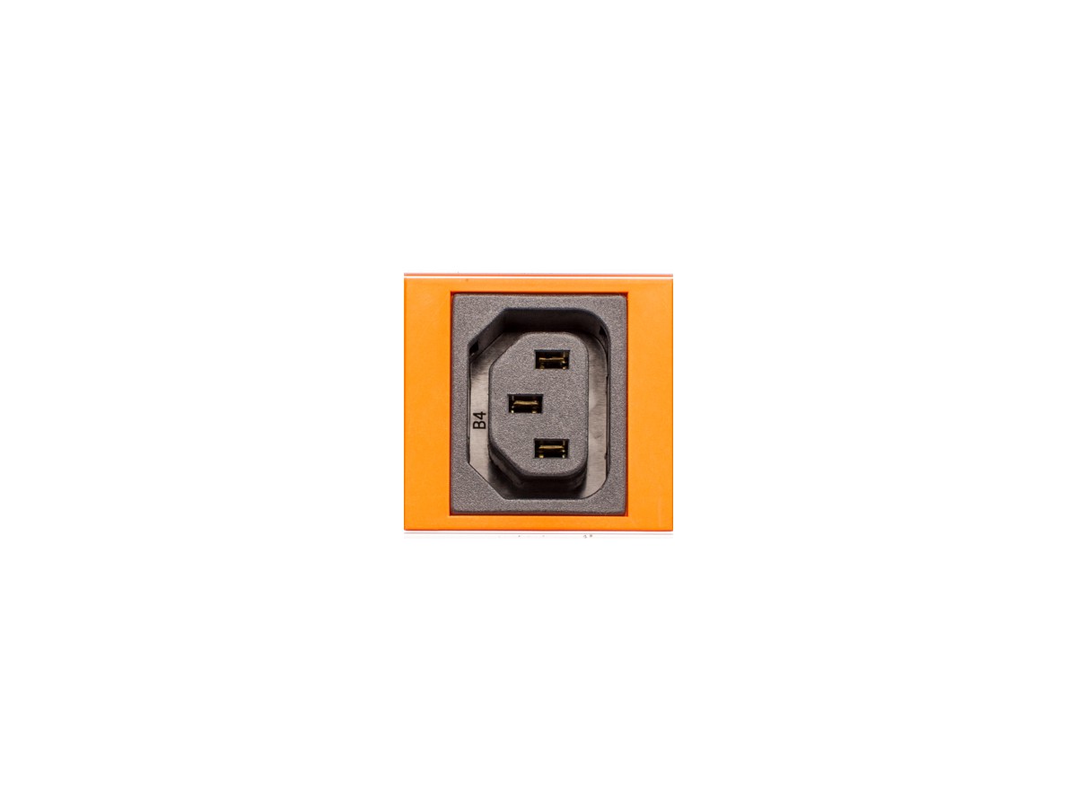 H-LINE Steckdosenleiste 19" 8xC13 oF - ohne Netzfilter, Kabel 3m, orange