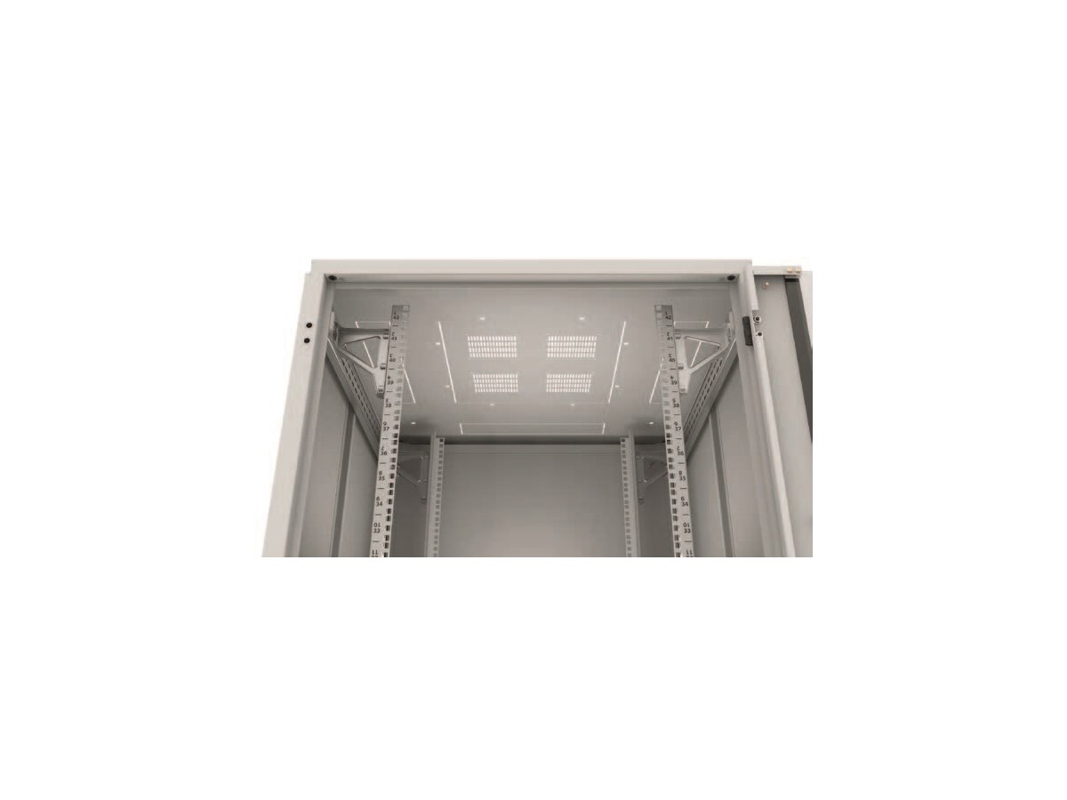 H-Rack 19" H1230xL800xP1000 24UH - Portes verre et tôle, complet