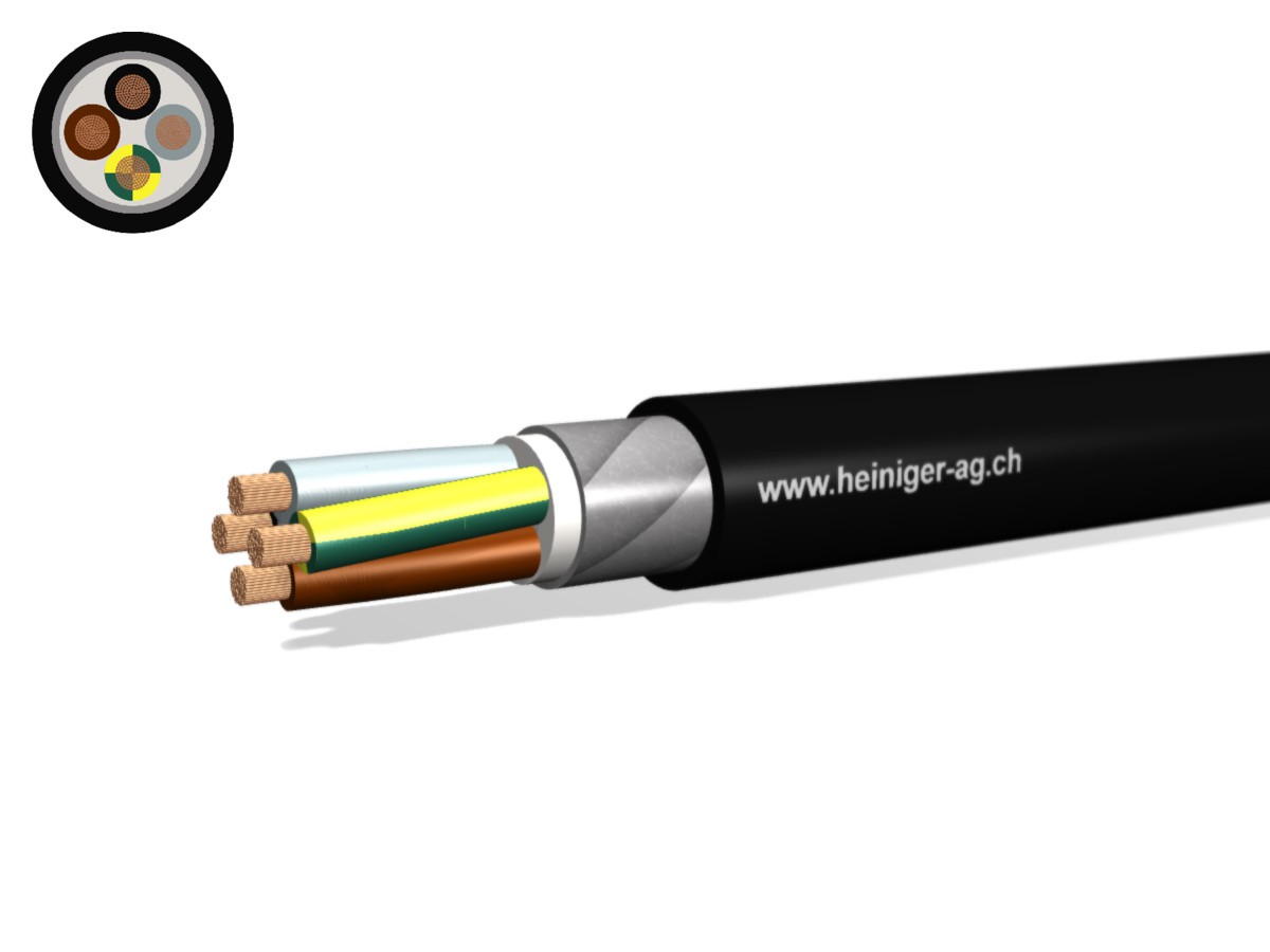 NN-CLN FE05B2 B2ca 4x10 LPE (Seil) sw - hal-frei armiert 90°C 0.6/1kV