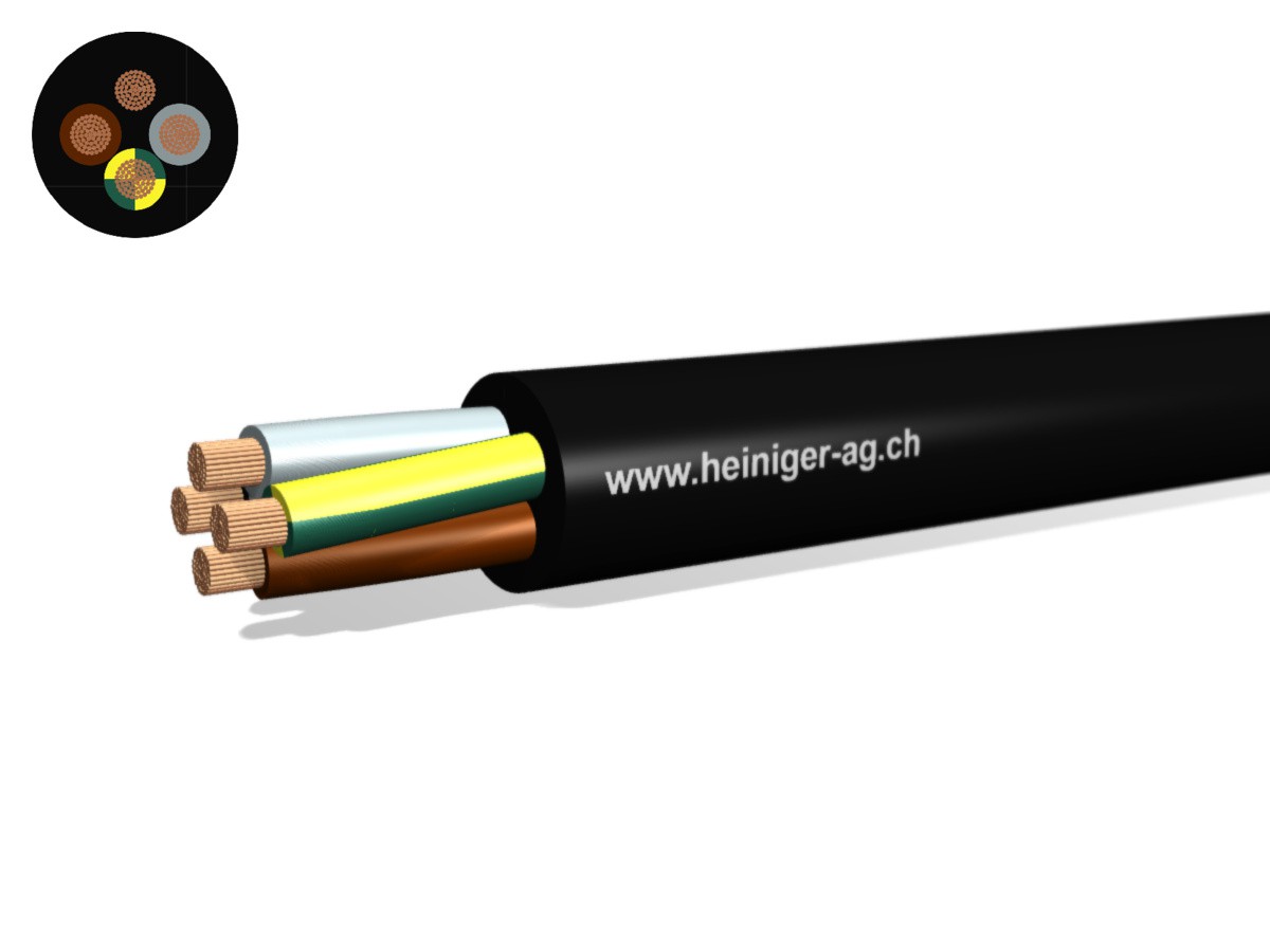 Gdv Anschluss-Kabel Eca 4G50 LPE sw - RAL9005 H07RN-F 450/750V verstärkt,AD8