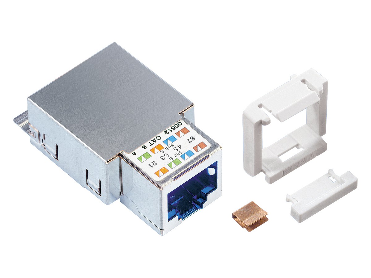 R&Mfreenet Anschlussmodul, 1xRJ45/s - Kat.6, geschirmt SNAP-IN, einzelverpackt