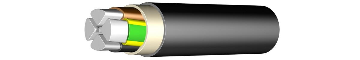 Einleiter E-AYY PVC 1x95 PE=ge-gn - sw 70°C 0.6/1kV