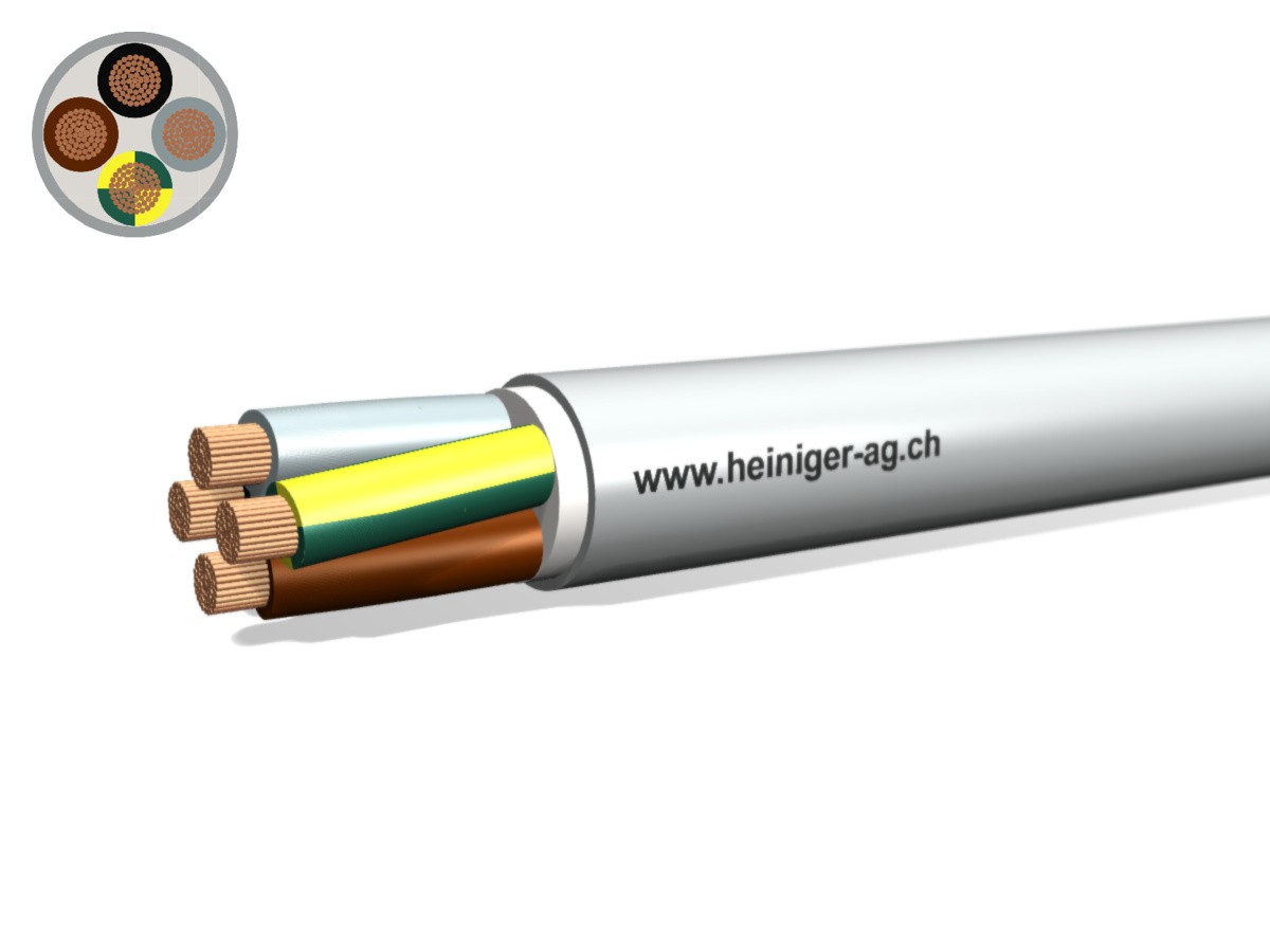 FE0D Kabel Dca hal-frei 4x70 LPE - flammwidrig hgr 0.6/1kV