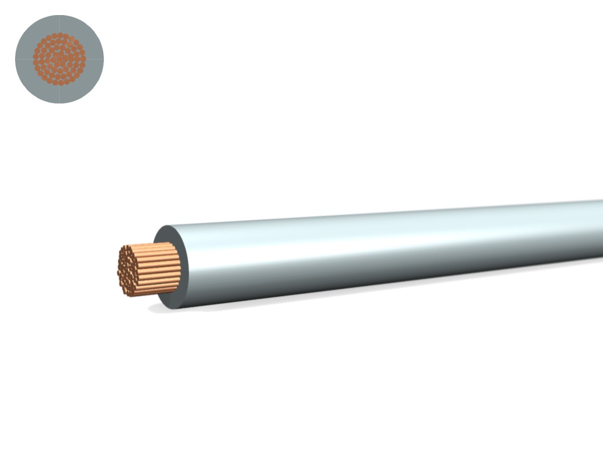 Corde T Eca 16 PVC gris - 450/750V H07V-R