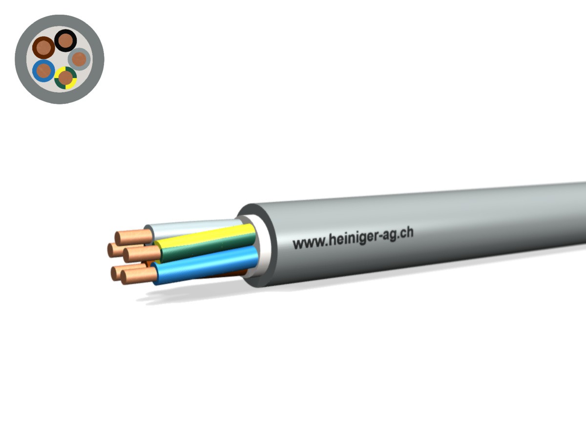 Câble TT Eca 5x2.50 LNPE PVC gr - Câble d'installat. basse tension 0.6/1kV