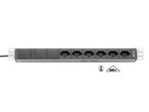 H-LINE Steckdosenleiste 19" 6xT13 Üs/oF - Überspannungsschutz, Kabel 3m, schwarz