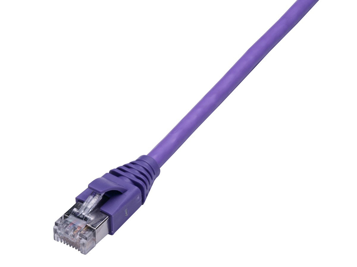 H-LINE Patch 4P S/FTP 1:1 RJ45 0.5m - Kat.6 Kabel/TLP Haube hal-frei violett