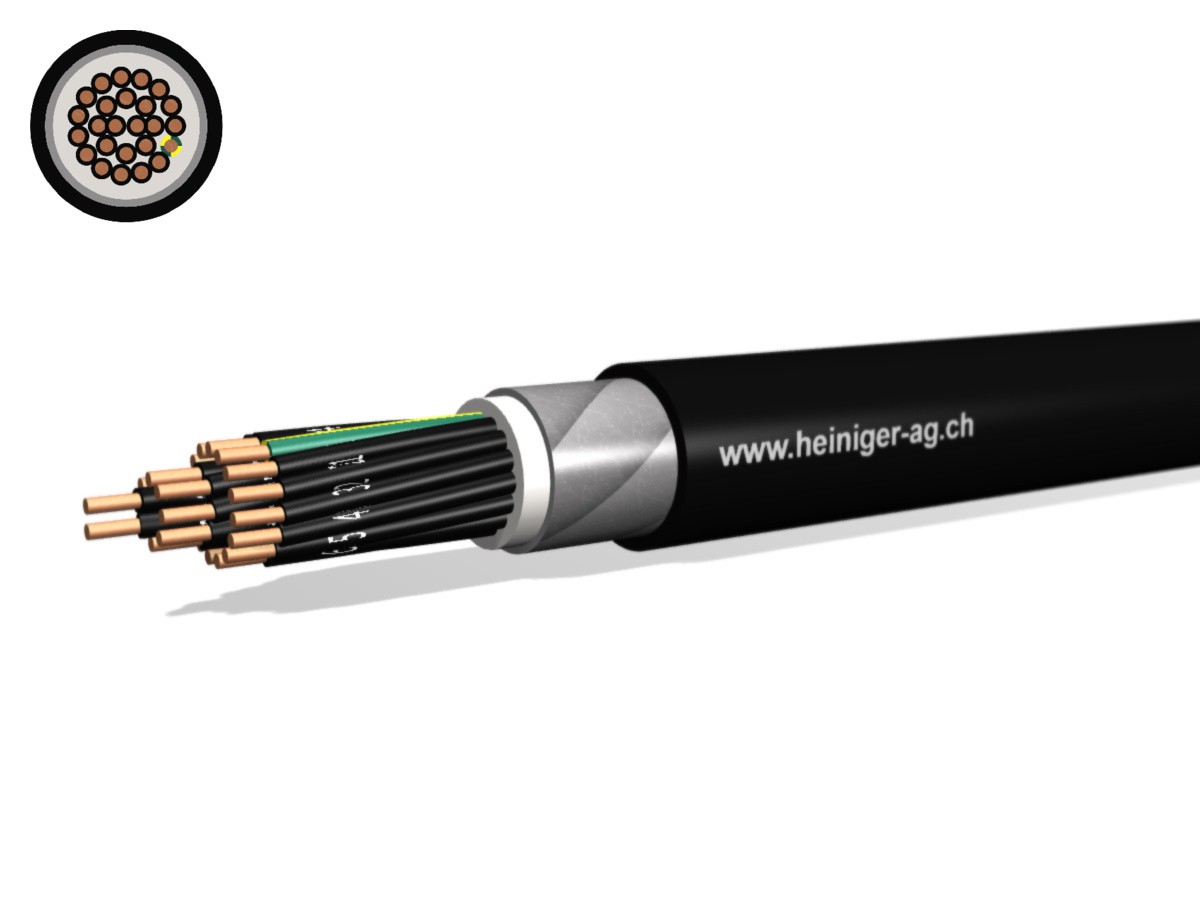 NN-CLN FE05B2 B2ca 25x2.50 LPE nr - san-hal armé 90°C 0.6/1kV