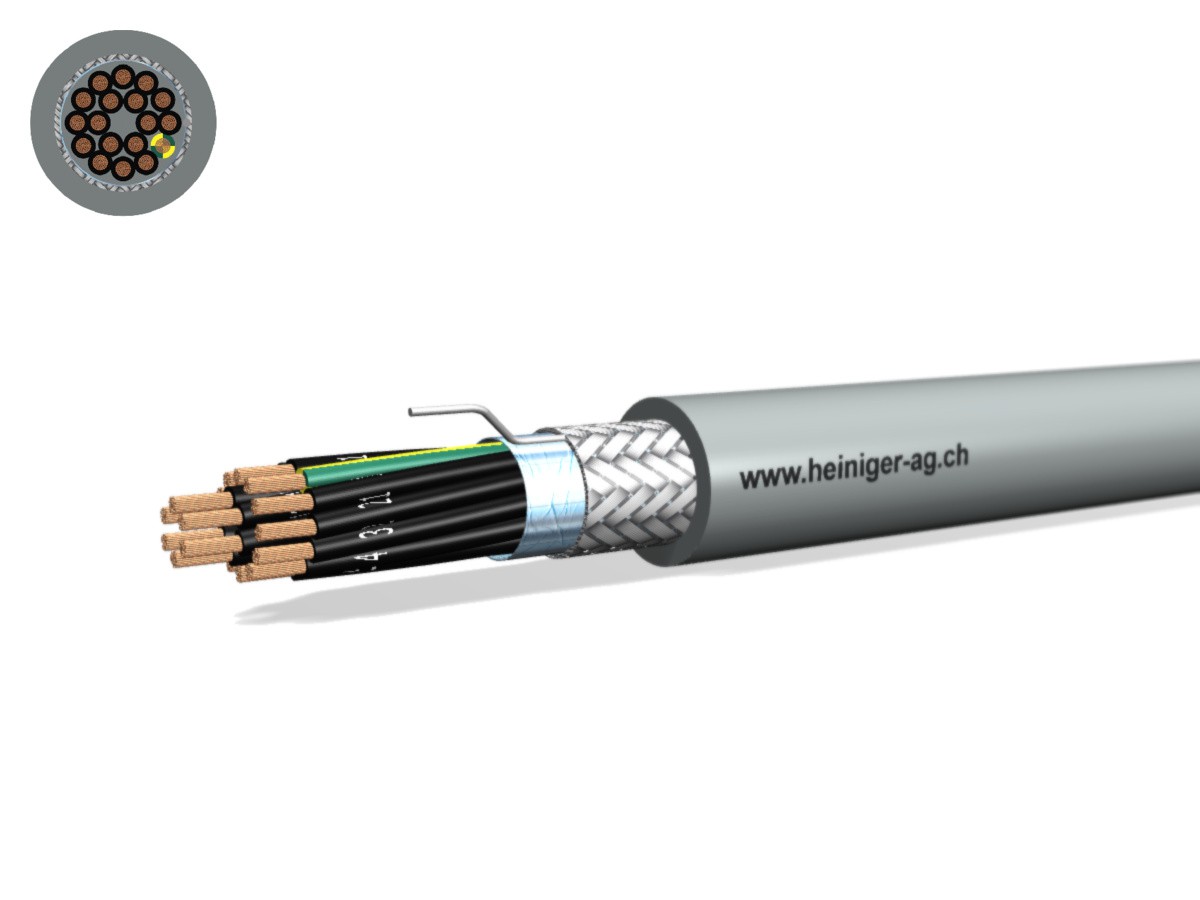 Câble commande Cca-flex C 18x1.00 JZ gr - LiH(St)CH san-hal 300/500V EN 50399