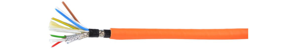 Profibus FE180 hal-frei C Hybridkabel - [(St)C 1x2x0.65 + 3x2.50] orange
