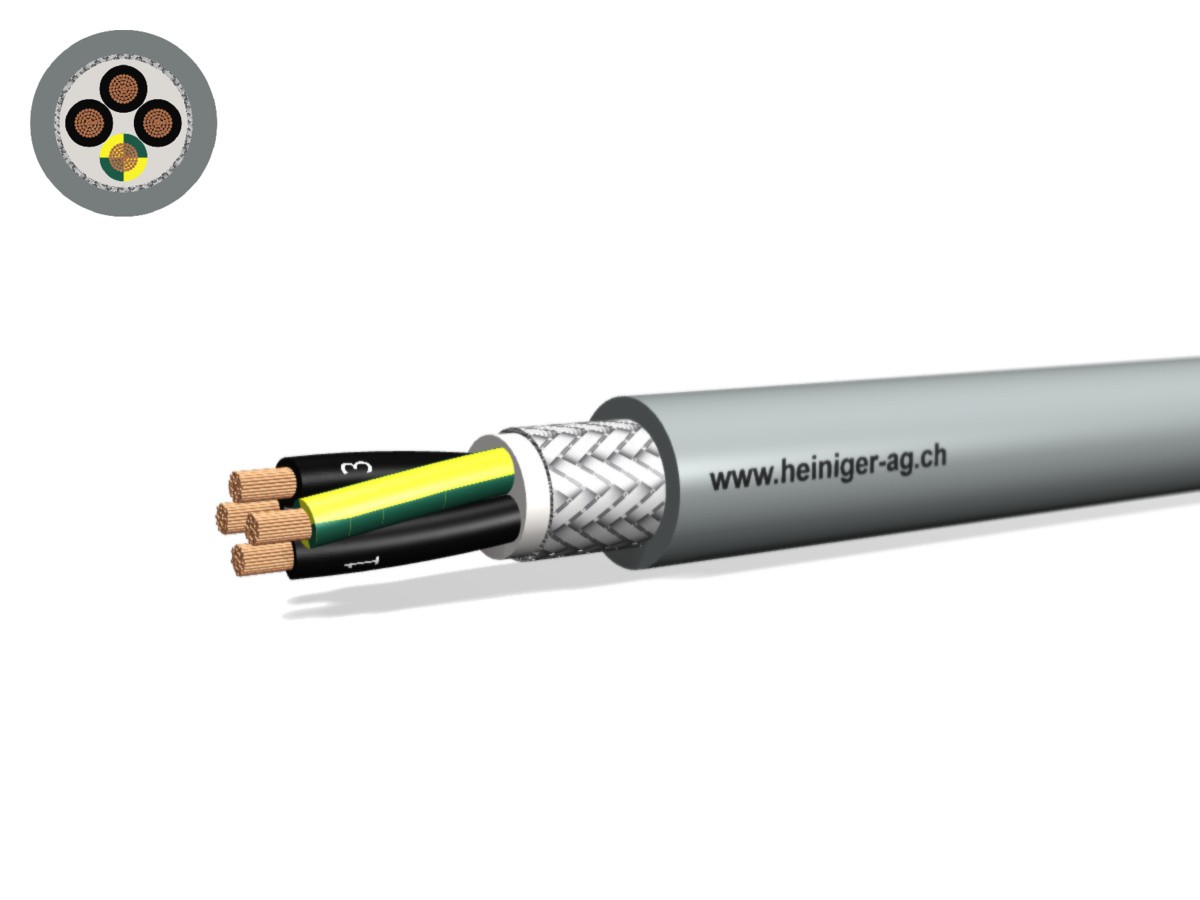 Câble PVC-PUR C 4x4 JZ num gr - 300/500V