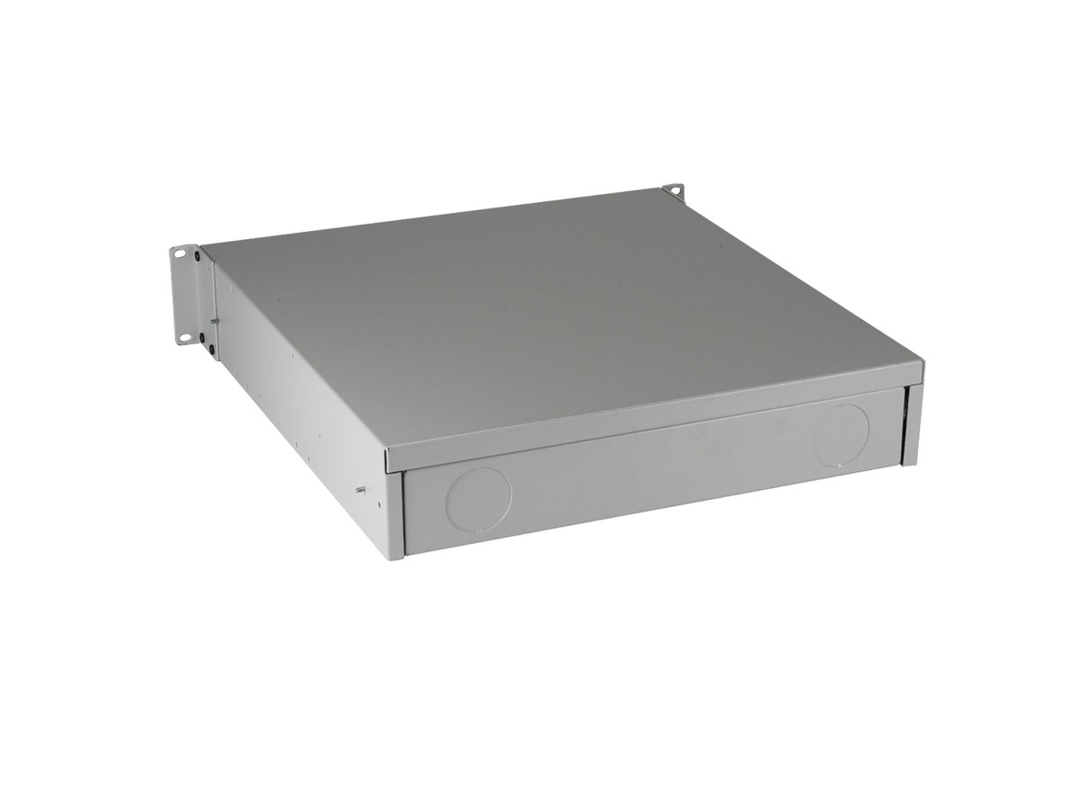 Dokumentenschublade 19" 2HE, T:466mm - Vollauszug mit Schloss und Schlüssel