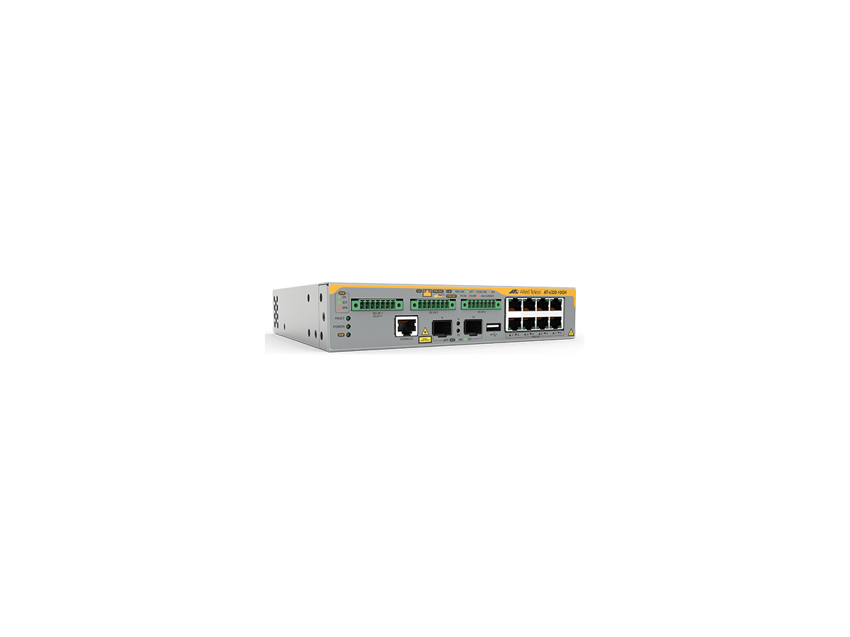 AT-x320-10GH, Switch L3, 8x10/100/1000T - 2x SFP, PoE++, Lieferung ohne PSU!