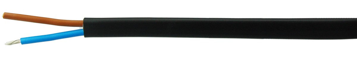 Illuminations-Kabel 2x2.50 PVC sw - 5.8x11.2mm
