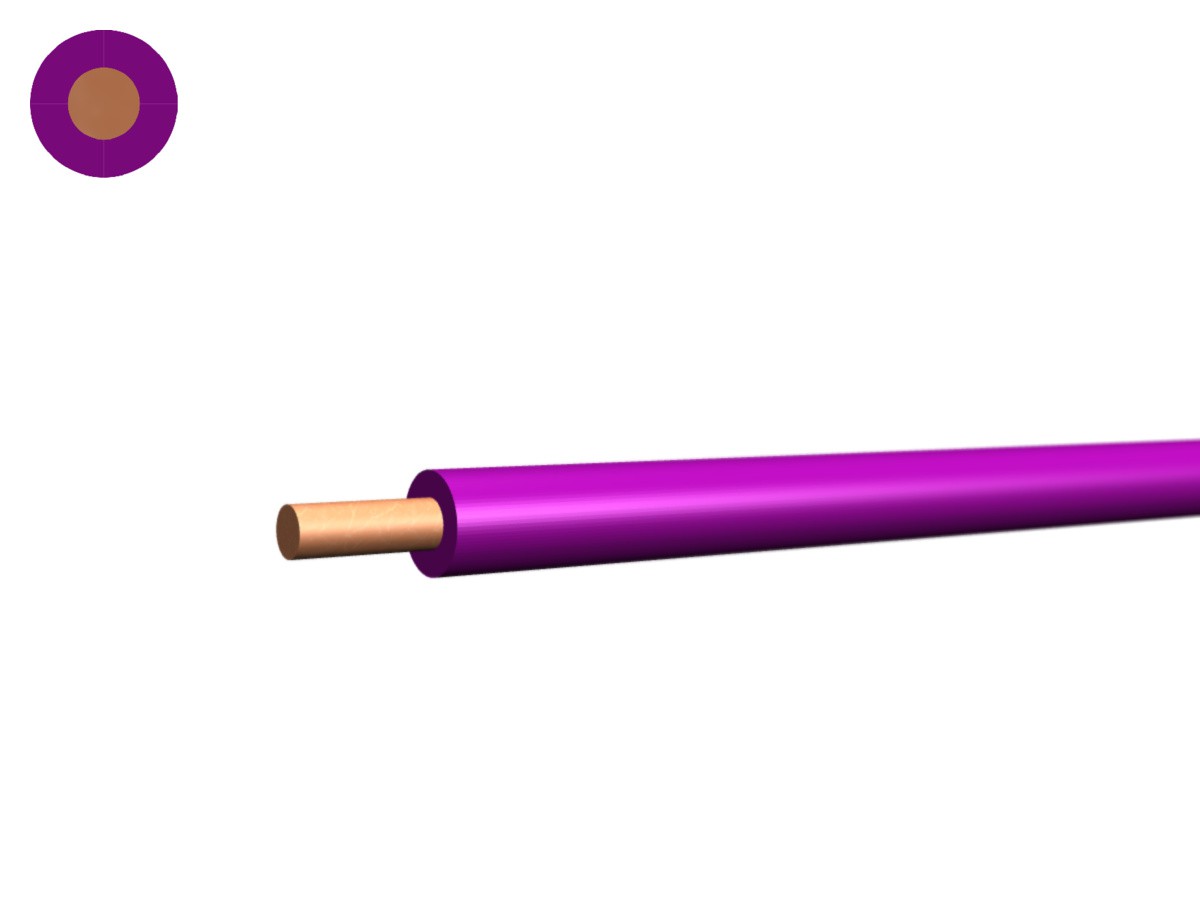 N-Draht Cca hal-frei 1.50 violett - 450/750V H07Z1-U