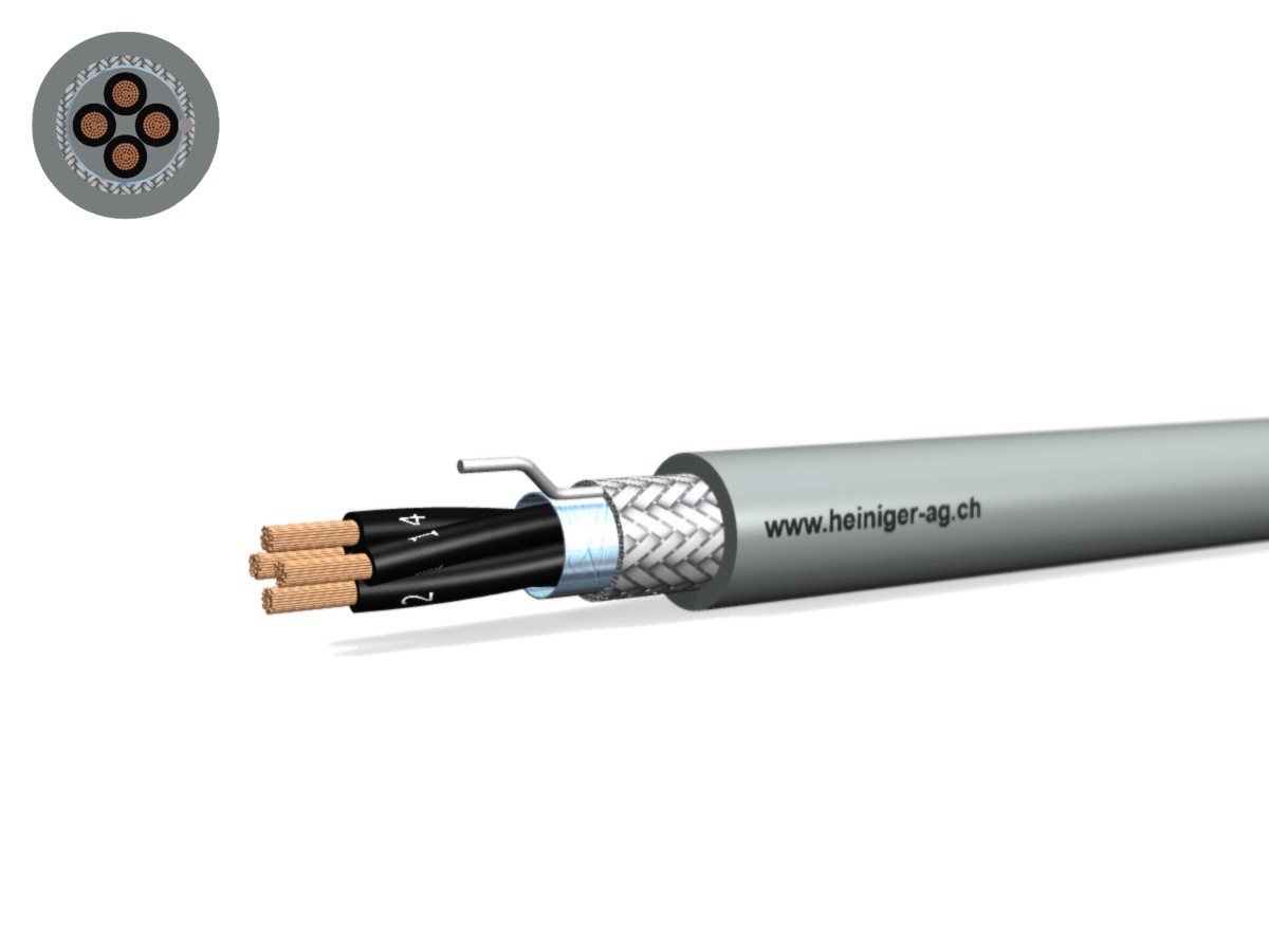 Câble commande Cca-flex C 4x1.00 OZ gr - LiH(St)CH san-hal 300/500V EN 50399