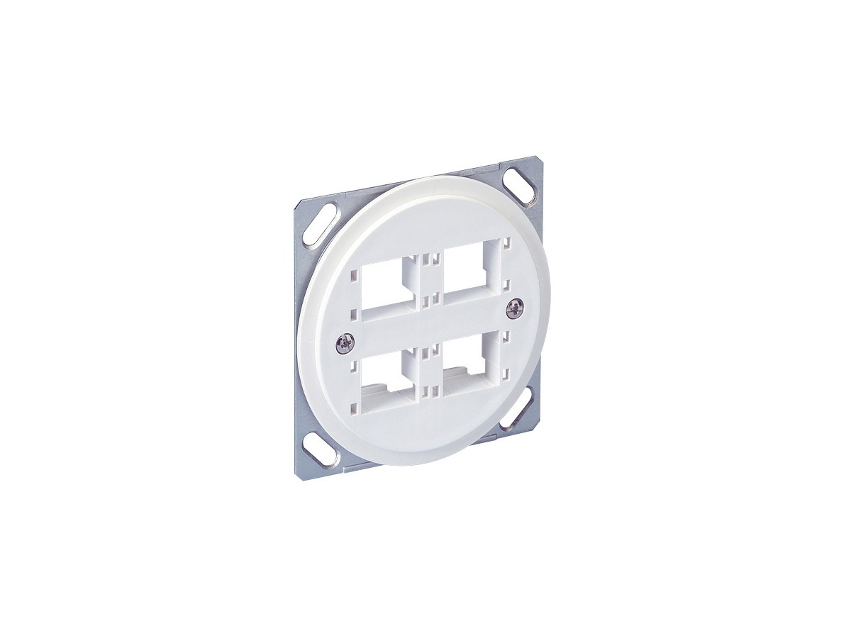 R&Mfreenet Kanal-Anschlussdose, 4 Port - weiss, D:62.5mm, leer