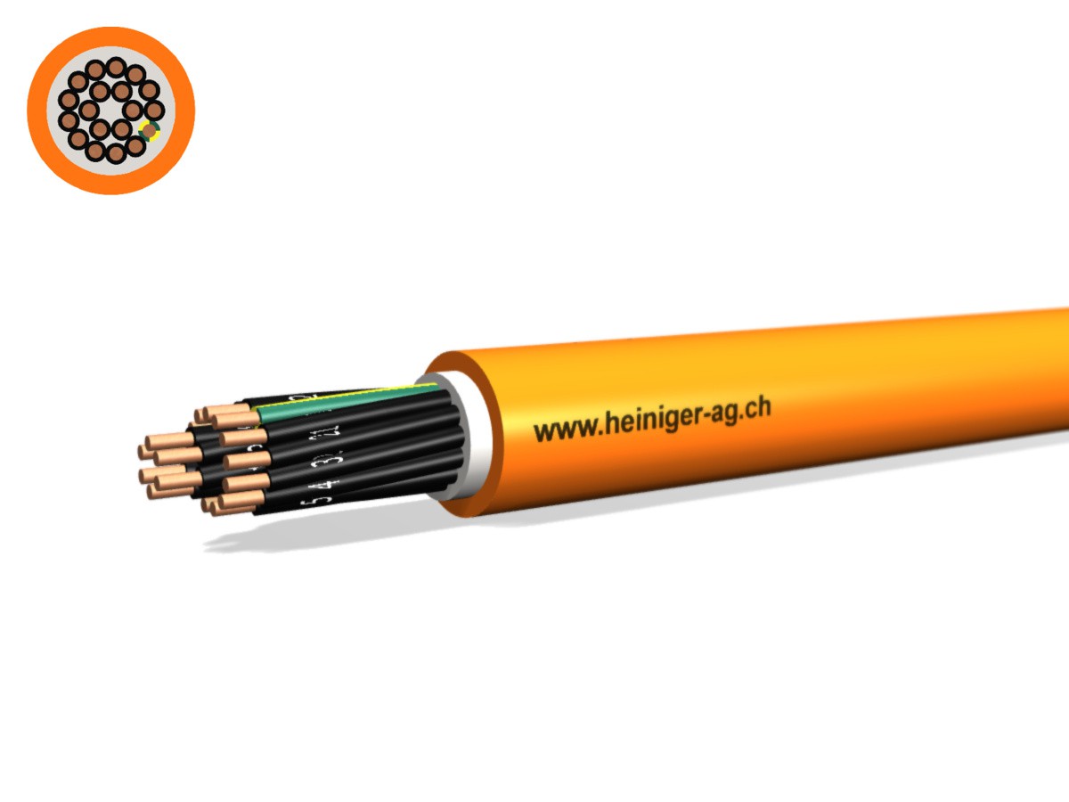 Câble de sécurité FE180 E30-E60 19x1.50 - LPE PYROFIL san-hal or