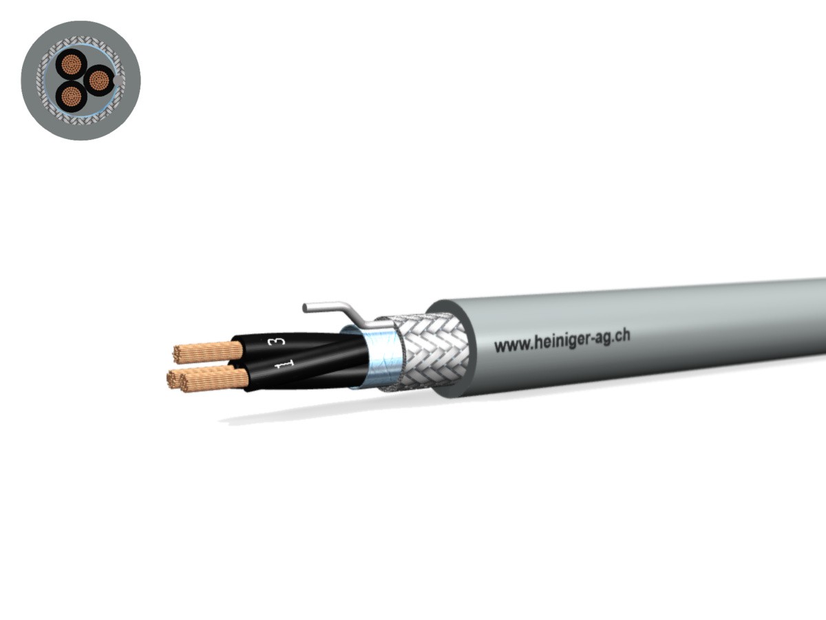 Steuerkabel Cca-flex C 3x1.00 OZ gr - LiH(St)CH hal-frei 300/500V EN 50399