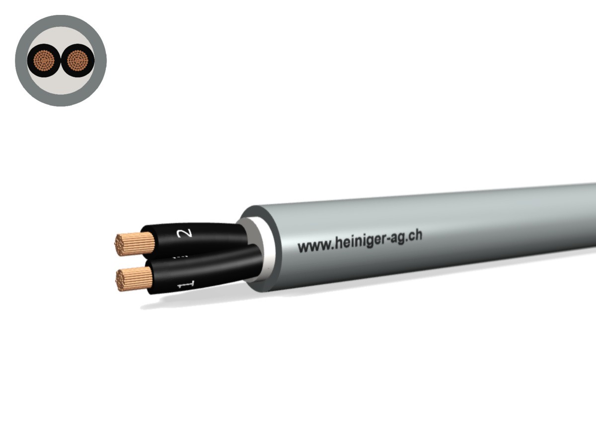 Câble commande Cca-flex 2x6 OZ gr - LiHH san-hal 0.6/1kV EN 50399