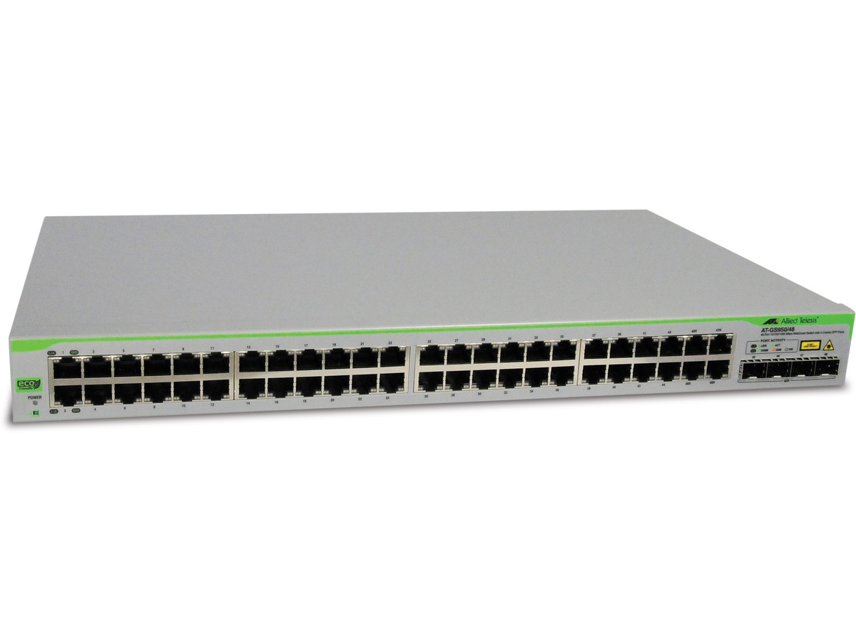 AT-GS950/48, 48x10/100/1000T - + 4xSFP-Combo, Switch L2, Web-managed
