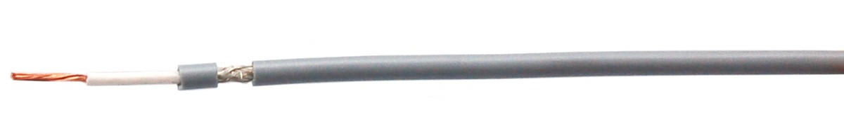 Fil souple PVC blindé 1x0.50 gris - 300V 80°C
