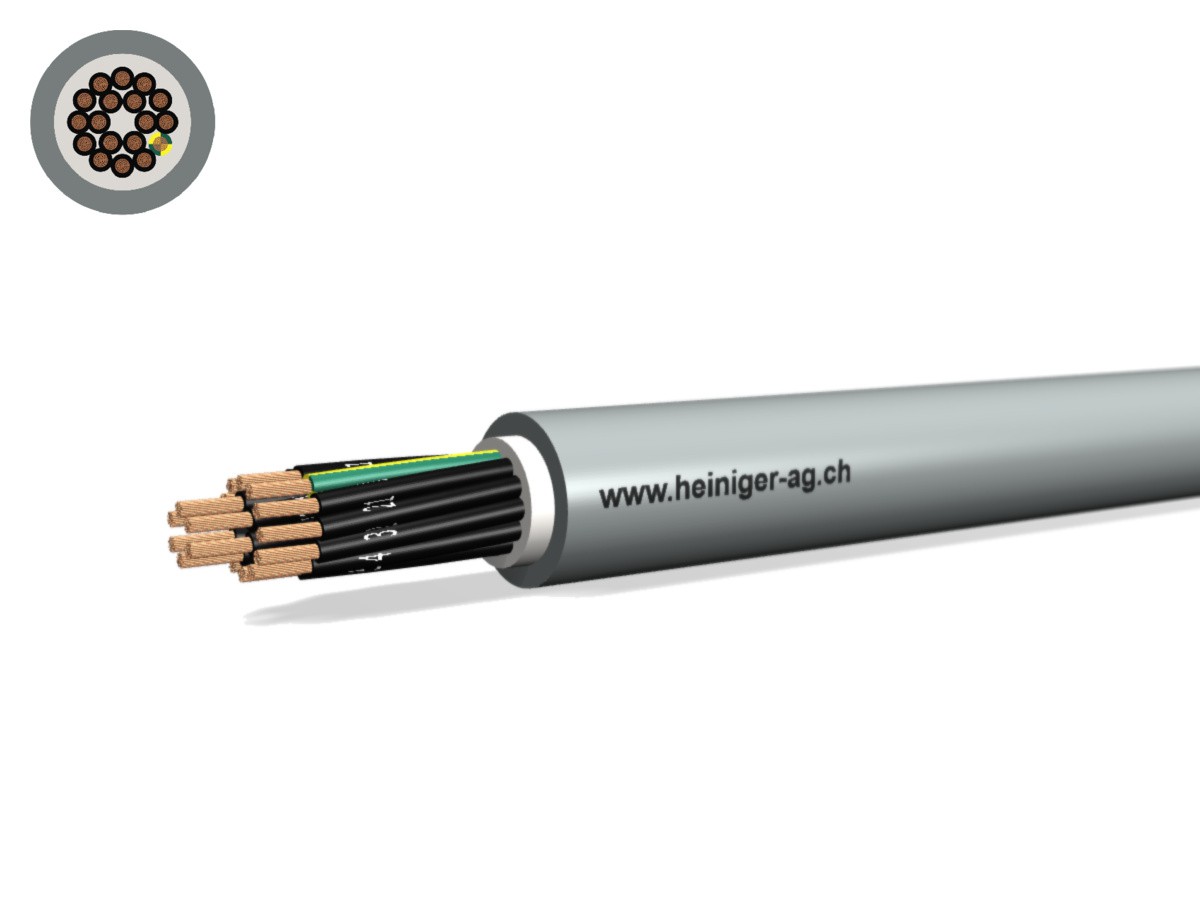 PVC-PUR Kabel 18x0.75 JZ num gr - 300/500V