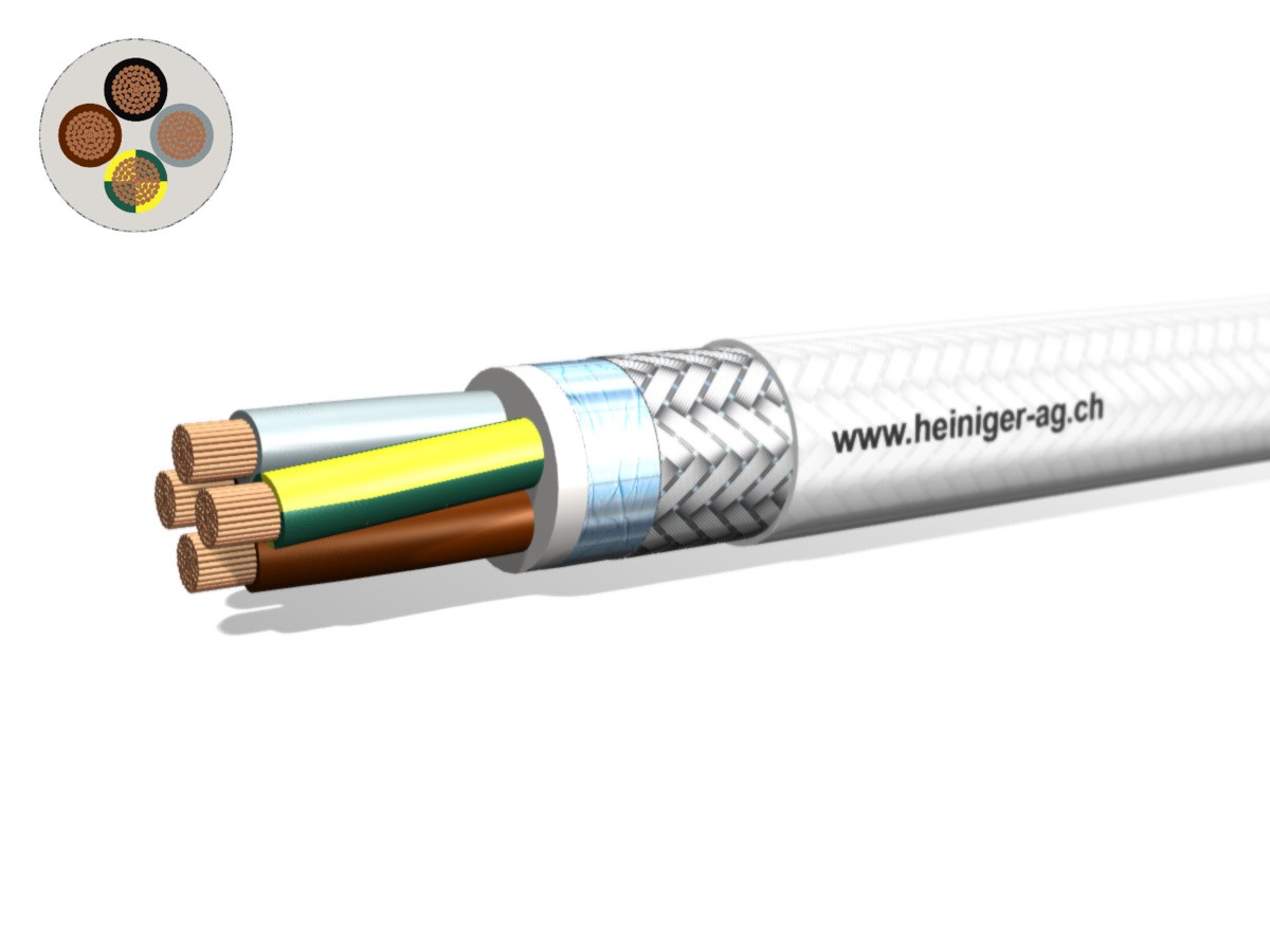 Câble de moteur Eca-flex 2YSLCY 4x150 - PVC LPE transp. 70°C 0.6/1kV HD 308 S2