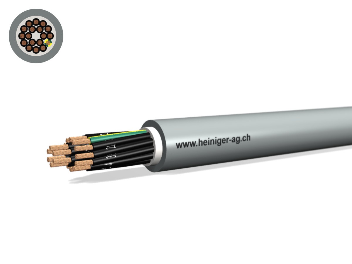 Câble PVC-PUR 18x1.00 JZ num gr - 300/500V