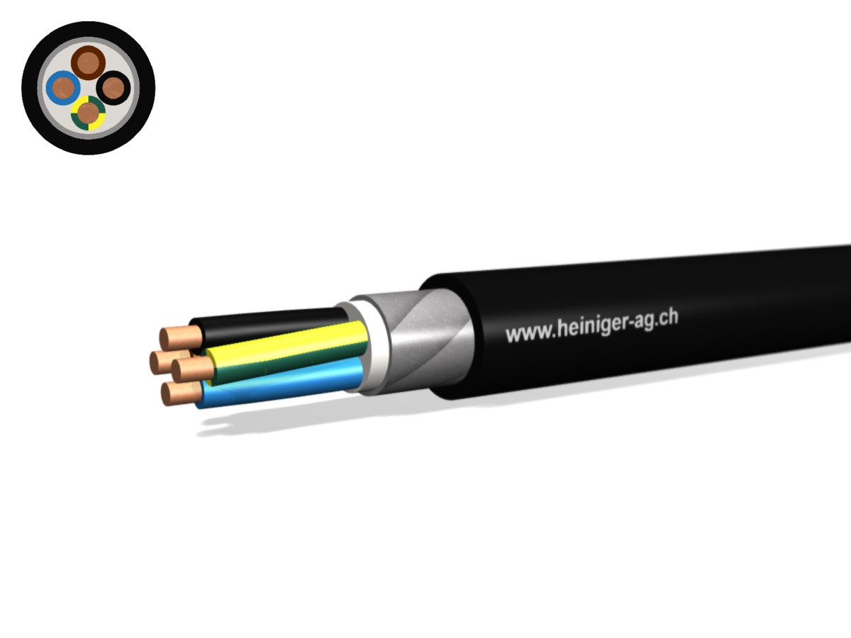 NN-CLN FE05B2 B2ca 4x6 LNPE sw - hal-frei armiert 90°C 0.6/1kV